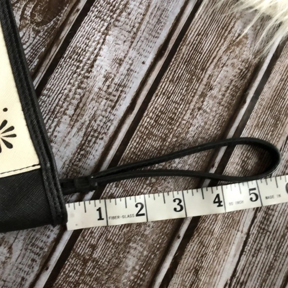 Vera Bradley black and cream color wristlet